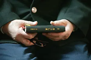 Hands Prints: Hands holding Bible, Immaculate Conception Cathedral, Beijing, China, Asia