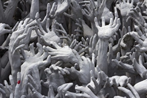 Thai Culture Prints: Detail of hands, Wat Rong Khun (White Temple)