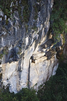 Rock Cliff Prints: Hanging coffins of Animistic Applai elders entombed