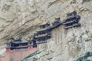 Shanxi Prints: The Hanging Monastery dating back more than 1400 years in Jinlong Canyon