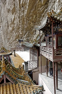 Shanxi Prints: The Hanging Monstery (Xuankong Si)