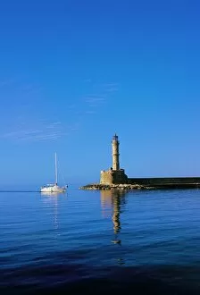 Images Dated 31st July 2008: Hania (Chania) harbour and lighthouse