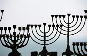 Objects Prints: Hanoukias (Hanukkah menorahs), Galilee, Israel, Middle East