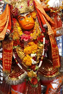 Uttarakhand Prints: Hanuman statue, Haridwar, Uttarakhand, India, Asia