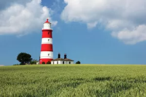 Images Dated 7th August 2010: Happisburgh Lighthouse, Norfolk, England, United Kingdom, Europe