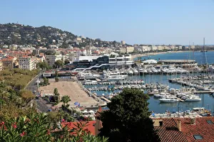 Traditionally French Prints: Harbor, Cannes, Alpes Maritimes, Cote d Azur, French Riviera, Provence, France, Europe