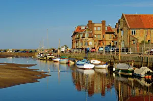 Norfolk Prints: The Harbour on Agar Creek, Blakeney, Norfolk, England, United Kingdom, Europe