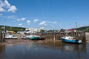 New Brunswick Prints: The harbour in Alma, New Brunswick, Canada, North America