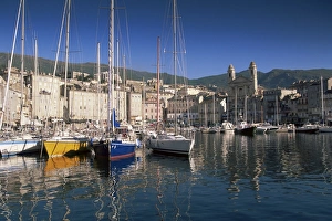 Bastia Prints: The harbour, Bastia, Corsica, France, Mediterranean, Europe