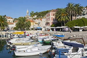 Hvar Island Prints: Harbour Boats, Hvar, Hvar Island, Dalmatia, Croatia, Europe