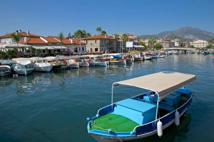 Water Taxi Prints: Harbour and boats, Marmaris, Anatolia, Turkey, Asia Minor, Eurasia