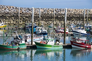Harbour Wall Prints: Harbour boats, Saint Quay Portrieux, Cotes d Armor, Brittany, France, Europe