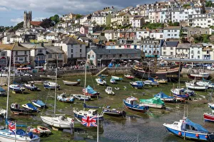 Aerials Prints: Harbour, Brixham, Devon, England, United Kingdom, Europe