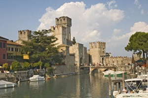 Italian Lake Prints: The harbour and castle at Sermione