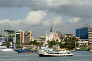 Images Dated 1st October 2010: Harbour and city centre skyline, Dar es Salaam, Tanzania, East Africa, Africa
