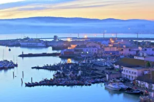 Townscape Prints: The Harbour at dawn, Tangier, Morocco, North Africa, Africa
