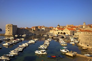 Mediterranean Culture Prints: Harbour, Dubrovnik, UNESCO World Heritage Site, Croatia, Europe
