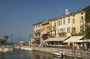 Harbour entrance and quayside cafes