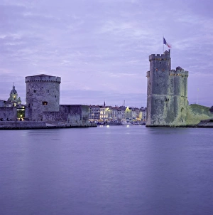 Harbour entrance with Tour de la Chaine on left and Tour St. Nicolas (St