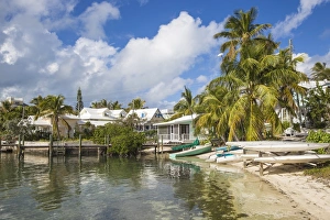 Harbour front, Hope Town, Elbow Cay, Abaco Islands, Bahamas, West Indies, Caribbean