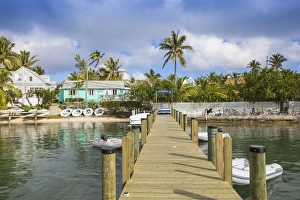 Bahamas Prints: Harbour front, Hope Town, Elbow Cay, Abaco Islands, Bahamas, West Indies, Caribbean