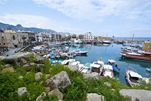Images Dated 10th March 2008: The harbour of Girne, Northern Cyprus, Cyprus, Mediterranean, Europe