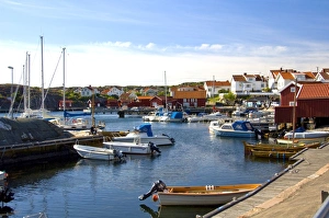 Sweden Prints: Harbour, Halleviksstrand, Stocken, Orust Island, West Gotaland, Sweden