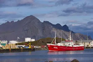 Austurland Prints: Harbour at Hofn, one of the main towns of the East Fjords region (Austurland)