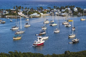 Bahamas Prints: Harbour, Hope Town, Elbow Cay, Abaco Islands, Bahamas, West Indies, Central America