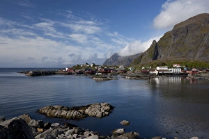 Lofoten Prints: The harbour of A i Lofoten village, Moskenesoy island, Lofoten archipelago
