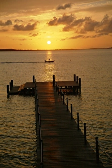 Outline Prints: Harbour Island, Bahamas, Caribbean, West Indies