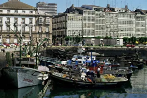 Galicia Prints: Harbour, La Coruna