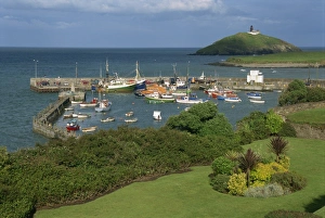 County Cork Prints: Harbour and lighthouse at Ballycotton, Co