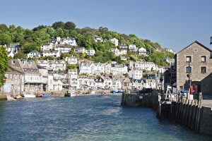 Cornwall Prints: The harbour in Looe in Cornwall, England, United Kingdom, Europe