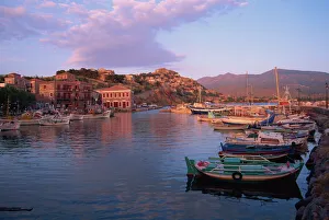 Fishing Boats Prints: Harbour, Molyvos, Lesbos, Greek Islands, Greece, Europe