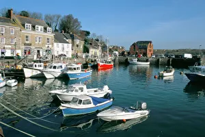 Pad Stow Prints: The harbour, Padstow, Cornwall, England, United Kingdom, Europe