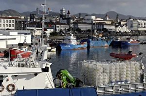 Images Dated 17th October 2006: The harbour, Ponta Delgada, Sao Miguel Island, Azores, Portugal, Europe