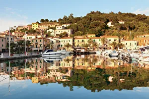 Typically Italian Gallery: Harbour of Porto Azzurro, Island of Elba, Livorno Province, Tuscany, Italy, Europe
