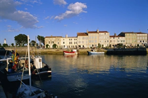 Ile De Re Prints: The harbour and Quai Clemenceau (Clemenceau Quay), Saint Clement (St. Clement) village
