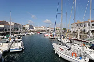 Ile De Re Prints: Harbour and quayside, St. Martin-de-Re, Ile de Re, Charente-Maritime, France, Europe