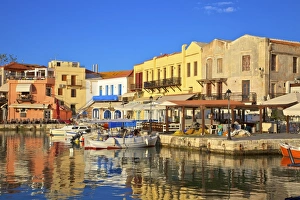 Crete Prints: The Harbour at Rethymno, Rethymno, Crete, Greek Islands, Greece, Europe