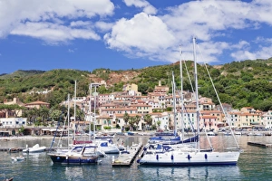 Elba Prints: Harbour, Rio Marina, Island of Elba, Livorno Province, Tuscany, Italy, Mediterranean