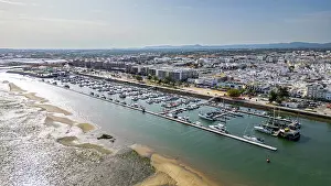 Small Prints: Harbour with small ships in Olhao