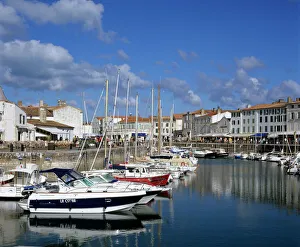 Ile De Re Prints: The harbour, St. Martin, Ile de Re, Poitou-Charentes, France, Europe