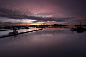 Harbour in Stavern at dawn
