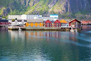 Norwegian Prints: Harbour at Svolvaer, Lofoten Islands, Nordland, Norway, Scandinavia, Europe