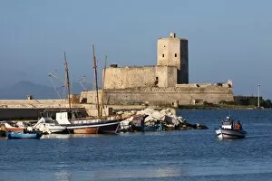 The harbour, Trapani, Sicily, Italy, Mediterranean, Europe