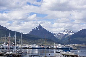 Cruise Ship Prints: Harbour, Ushuaia, Tierra del Fuego, Argentina, South America