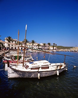 Sailing Vessel Prints: Harbour and village