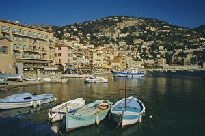 Anchor Prints: The harbour, Villefranche, Provence, France, Europe